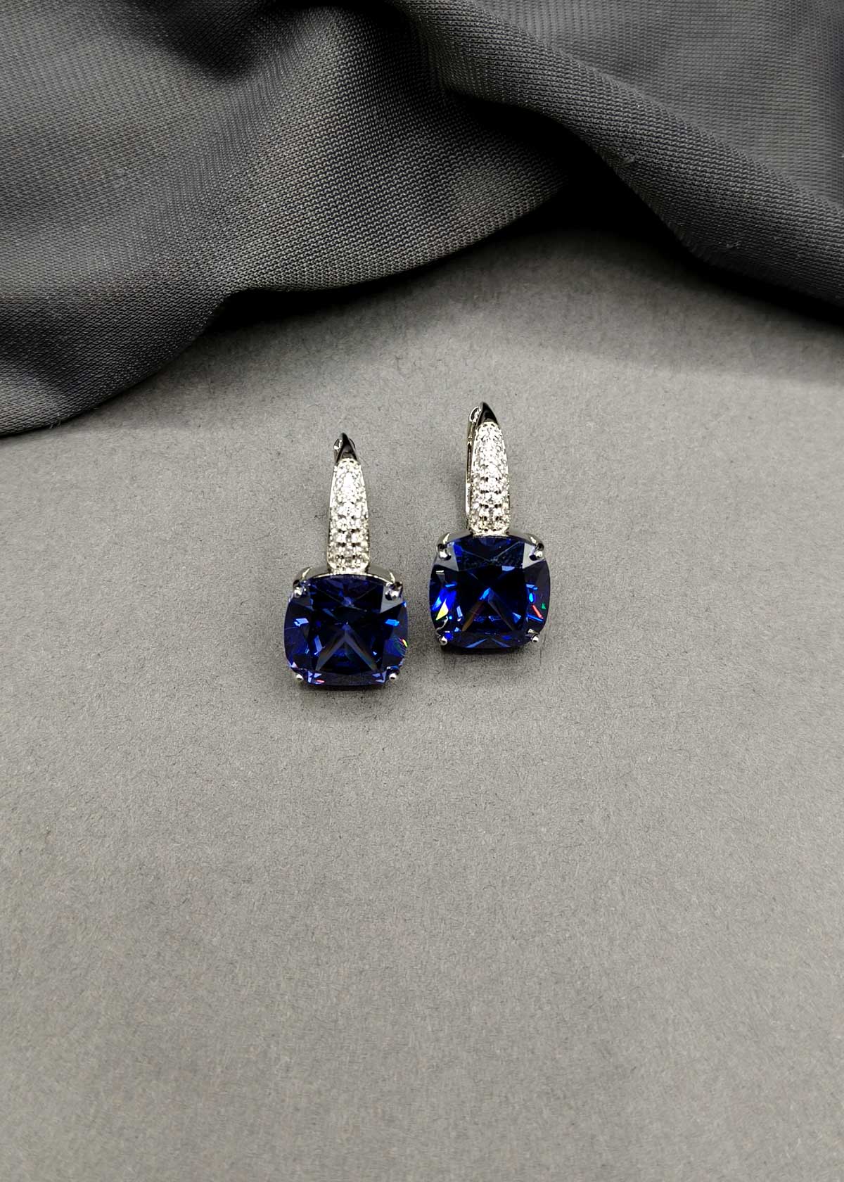 Classic Cushion Cut Cubic Zircon Dangle Earrings For Women