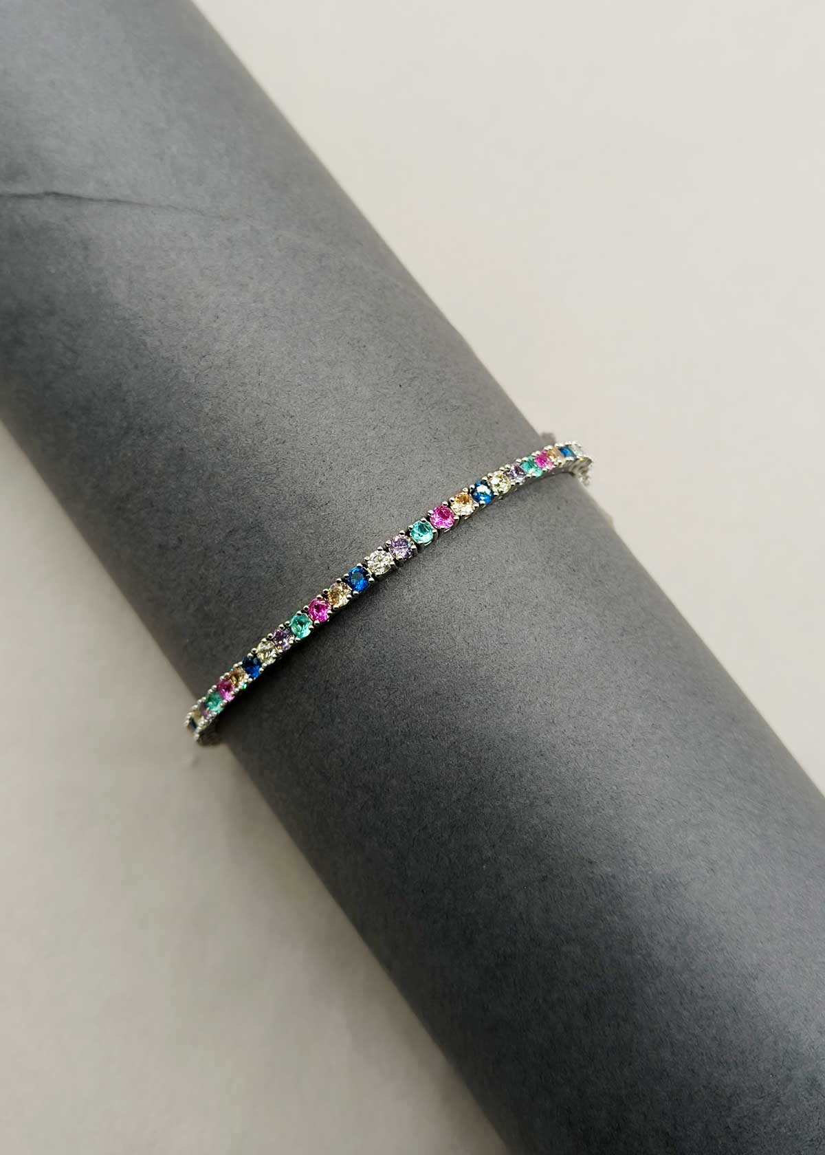 Fabulous Multi Color Cubic Zircon Loose Bracelet For Women