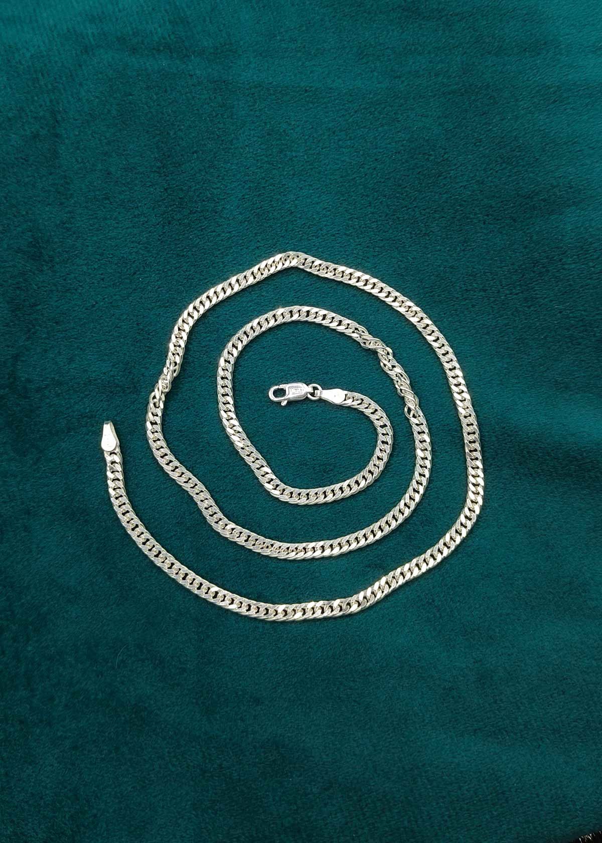 92.5 Sterling Silver Classic Curb Link Men's Chain