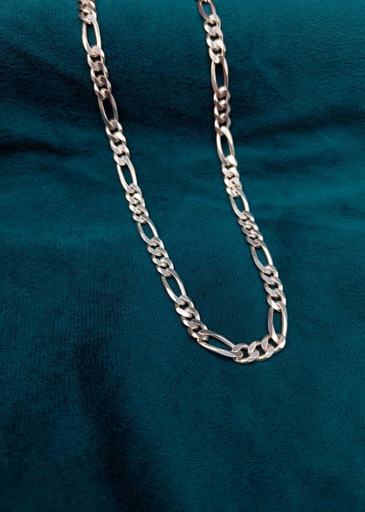 92.5 Sterling Silver Iconic Pattern Men's Chain