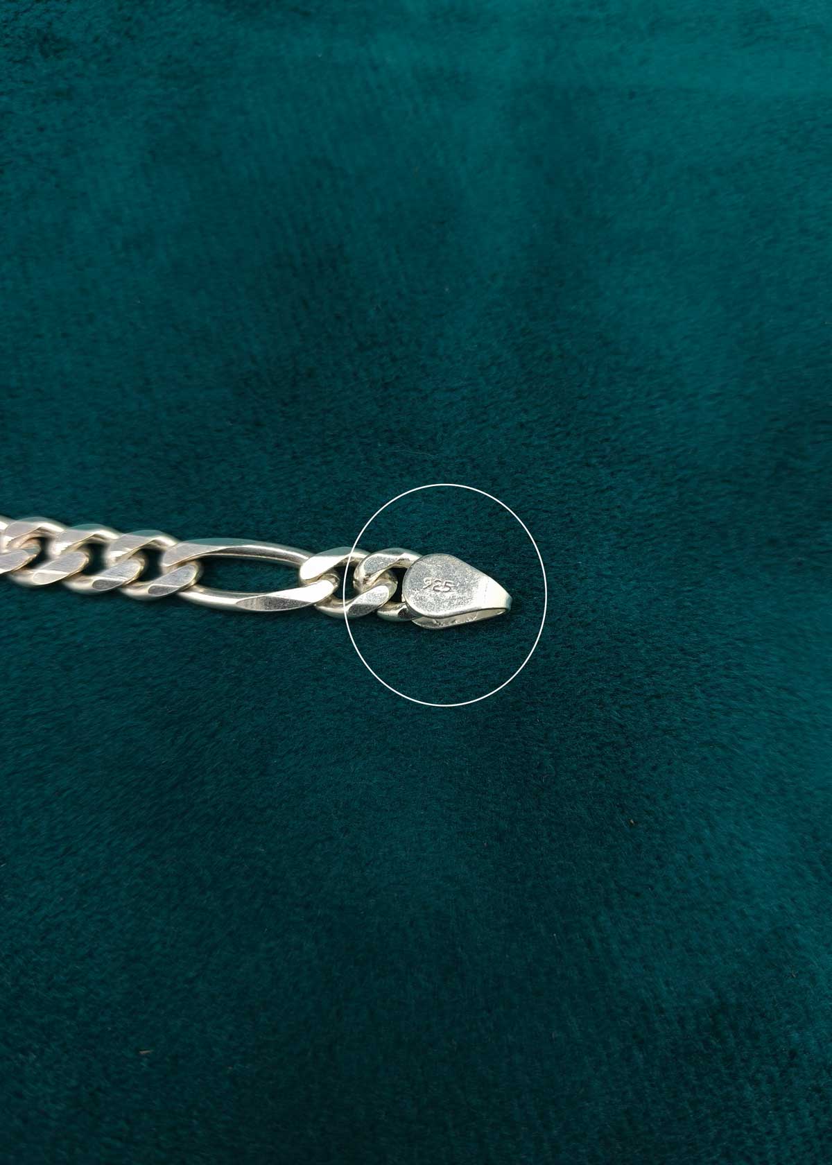 92.5 Sterling Silver Iconic Pattern Men's Chain