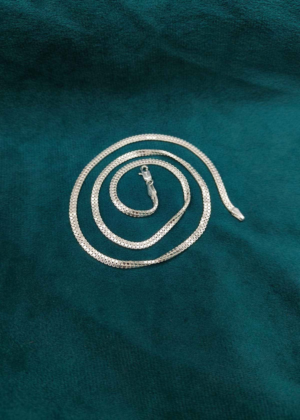 92.5 Sterling Silver Woven Link Men's Chain