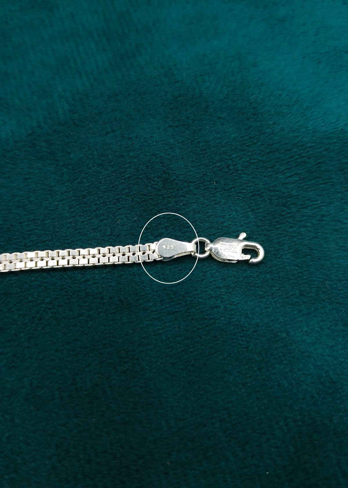 92.5 Sterling Silver Woven Link Men's Chain