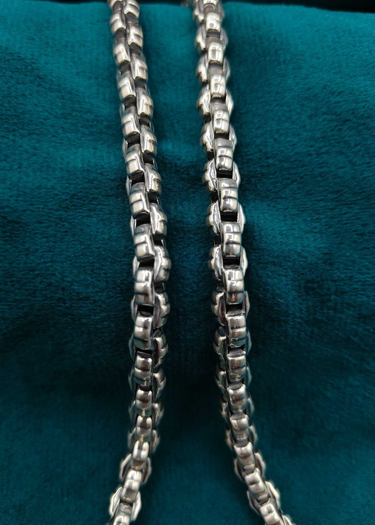 92.5 Sterling Silver Round Link Men's Chain