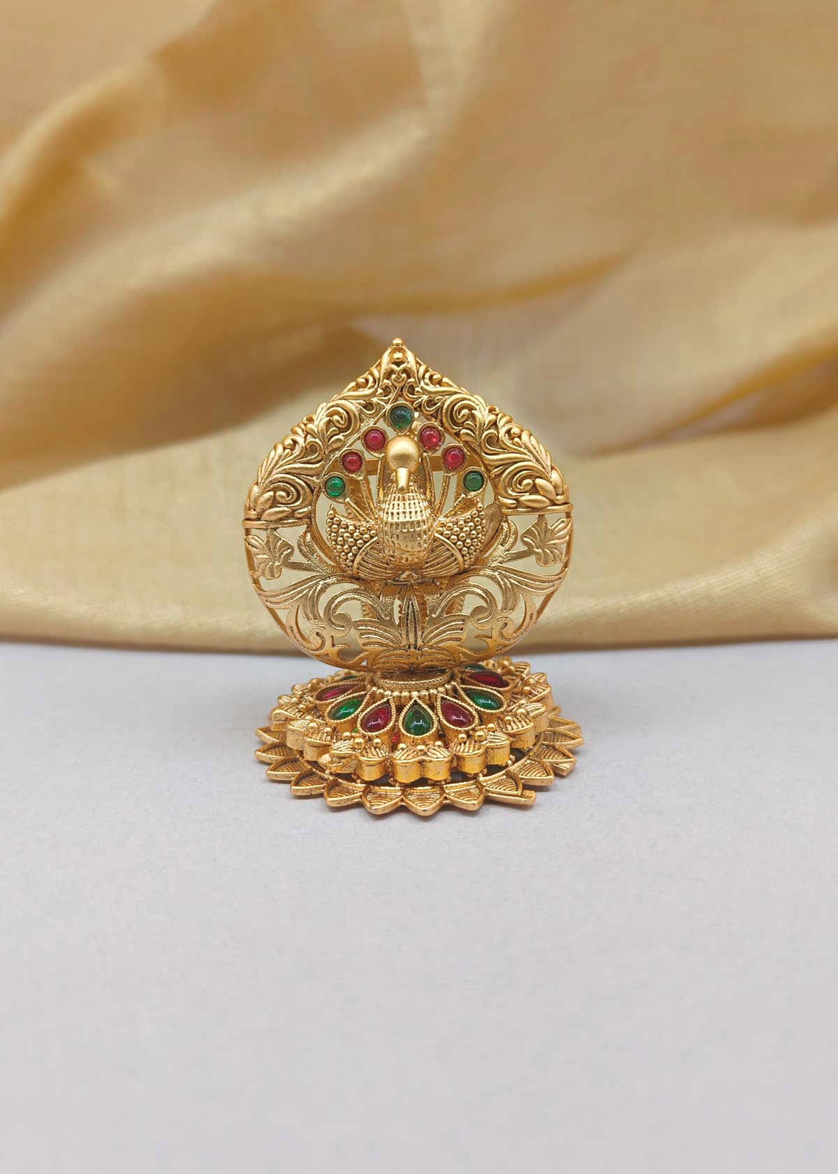 Antique Gold Plated Peacock Agarbatti Stand