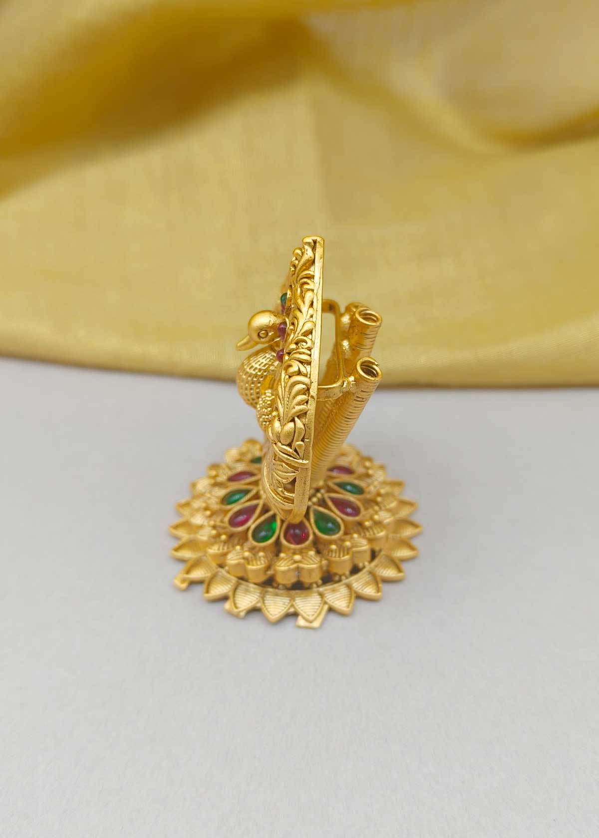 Antique Gold Plated Peacock Agarbatti Stand