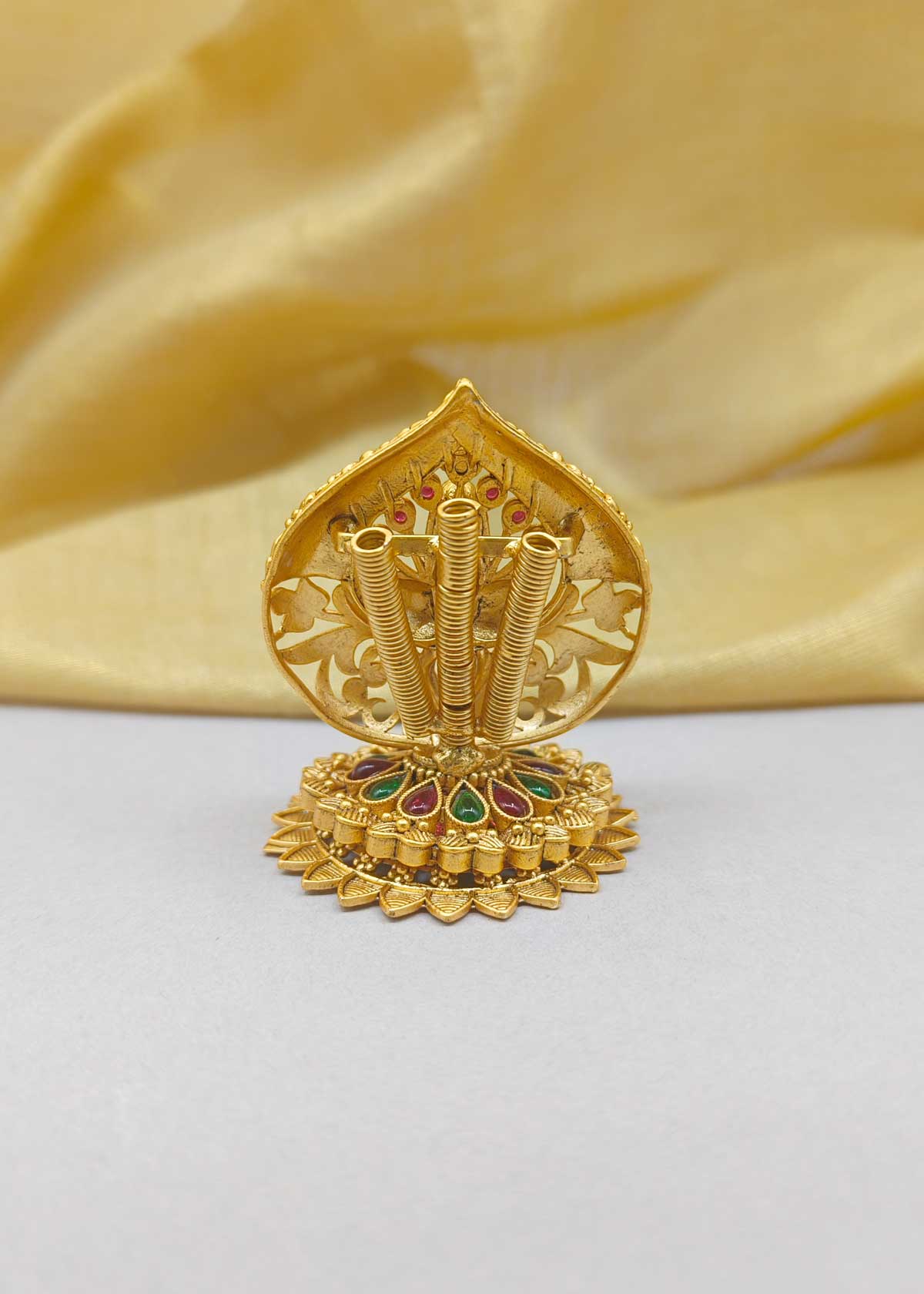 Antique Gold Plated Peacock Agarbatti Stand