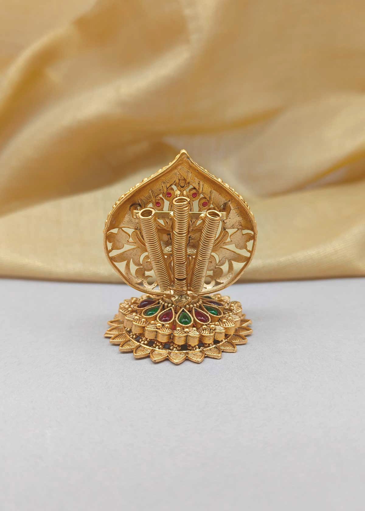 Antique Gold Plated Peacock Agarbatti Stand