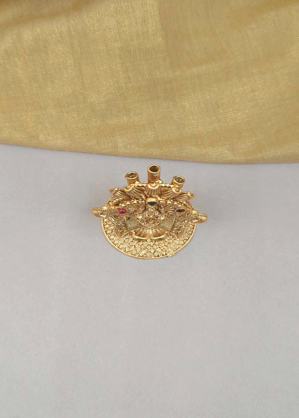 Antique Gold Plated Goddess Lakshmi Agarbatti Stand