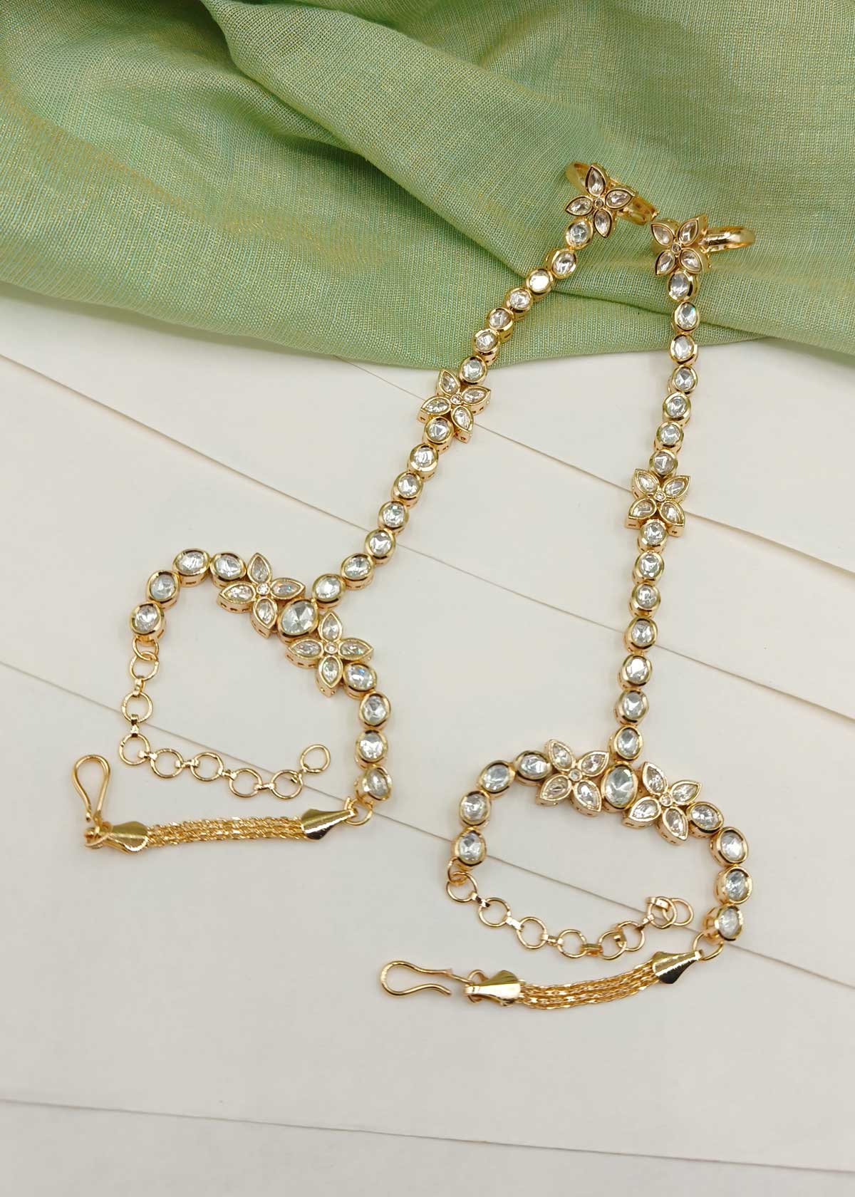 Traditional Royal Kundan Adjustable Hath Pan