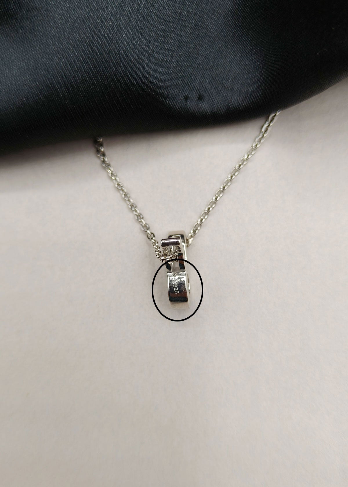 92.5 Sterling Silver Taurus Zodiac Symbol Pendant + Chain