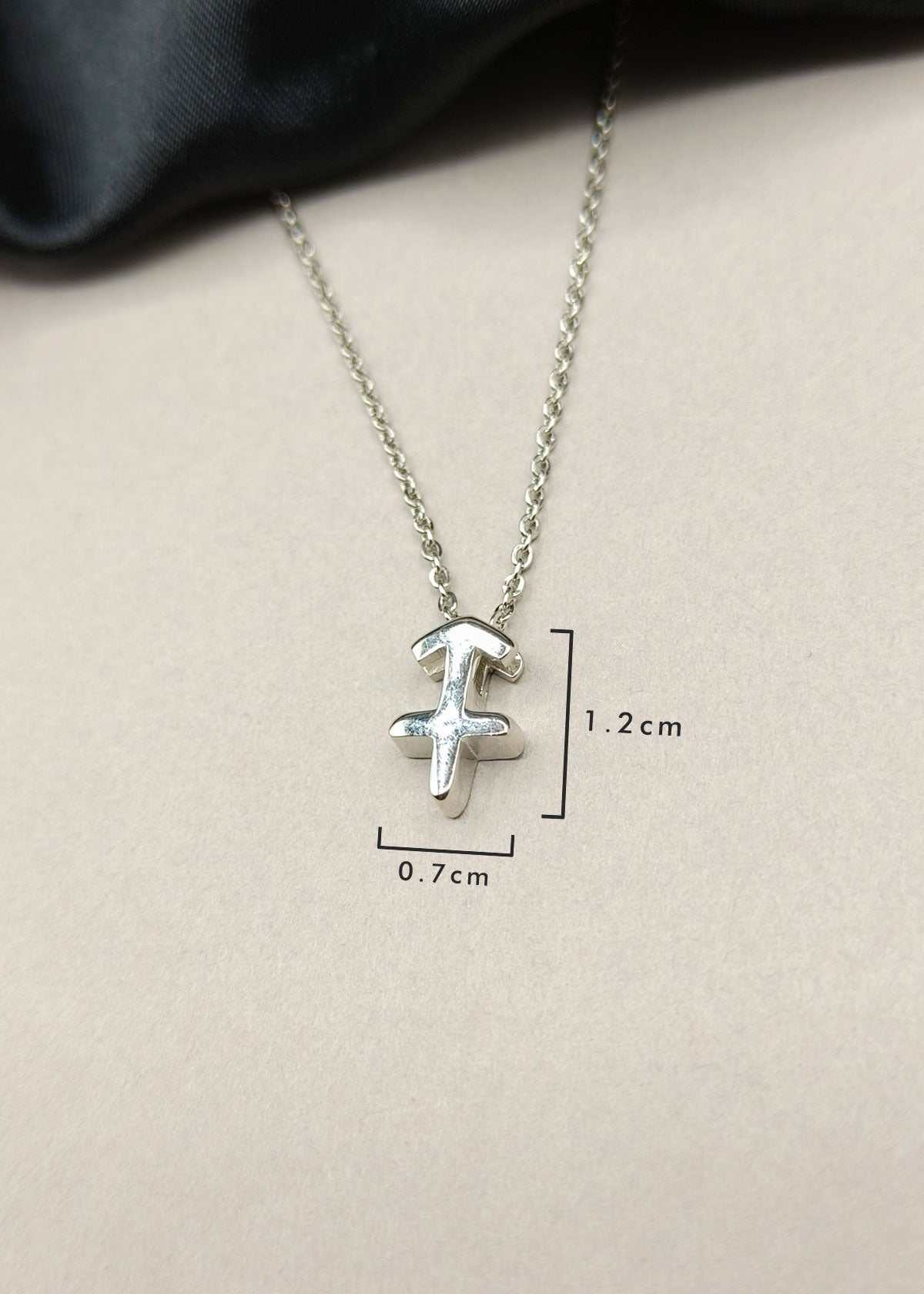 92.5 Sterling Silver Sagittarius Zodiac Symbol Pendant + Chain