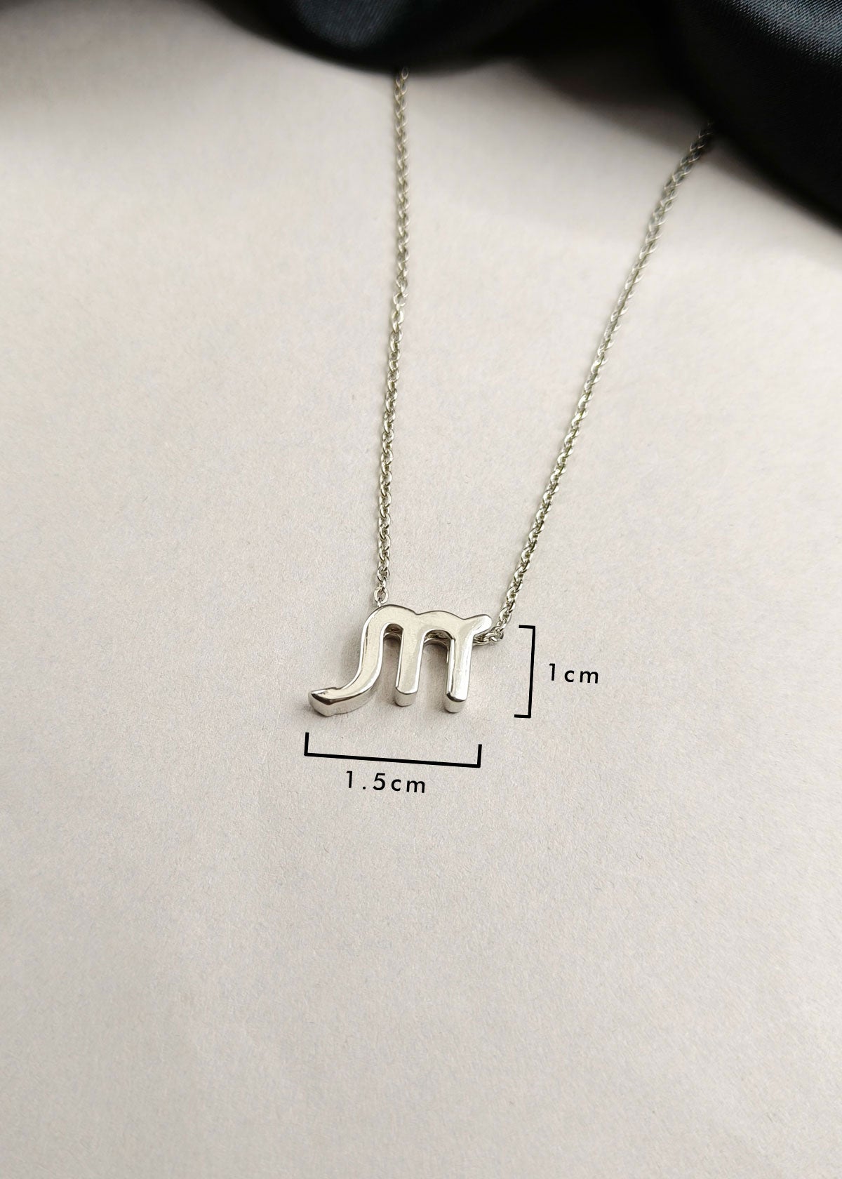 92.5 Sterling Silver Scorpio Zodiac Symbol Pendant + Chain