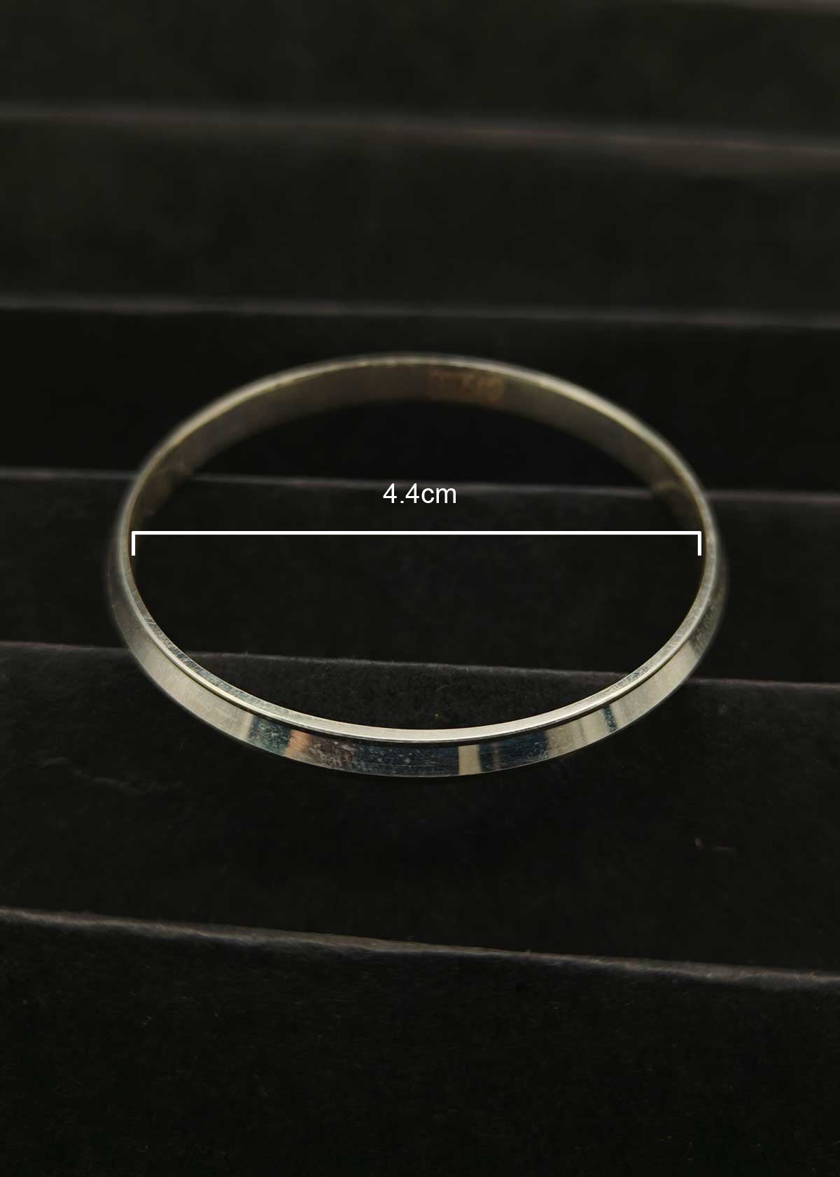 92.5 Sterling Silver Single Punjabi Style Fixed Baby Kada