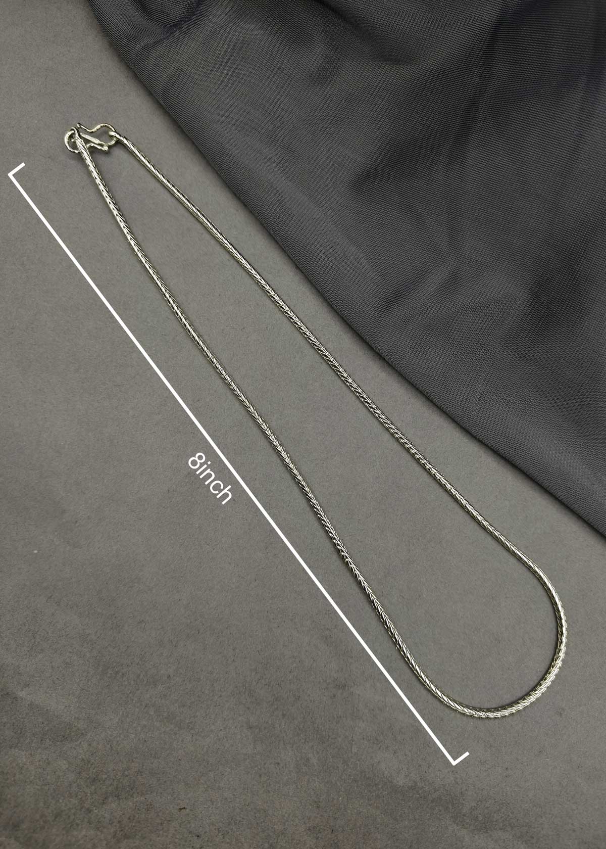 Interlocking Link Design Silver Plated Women Chain