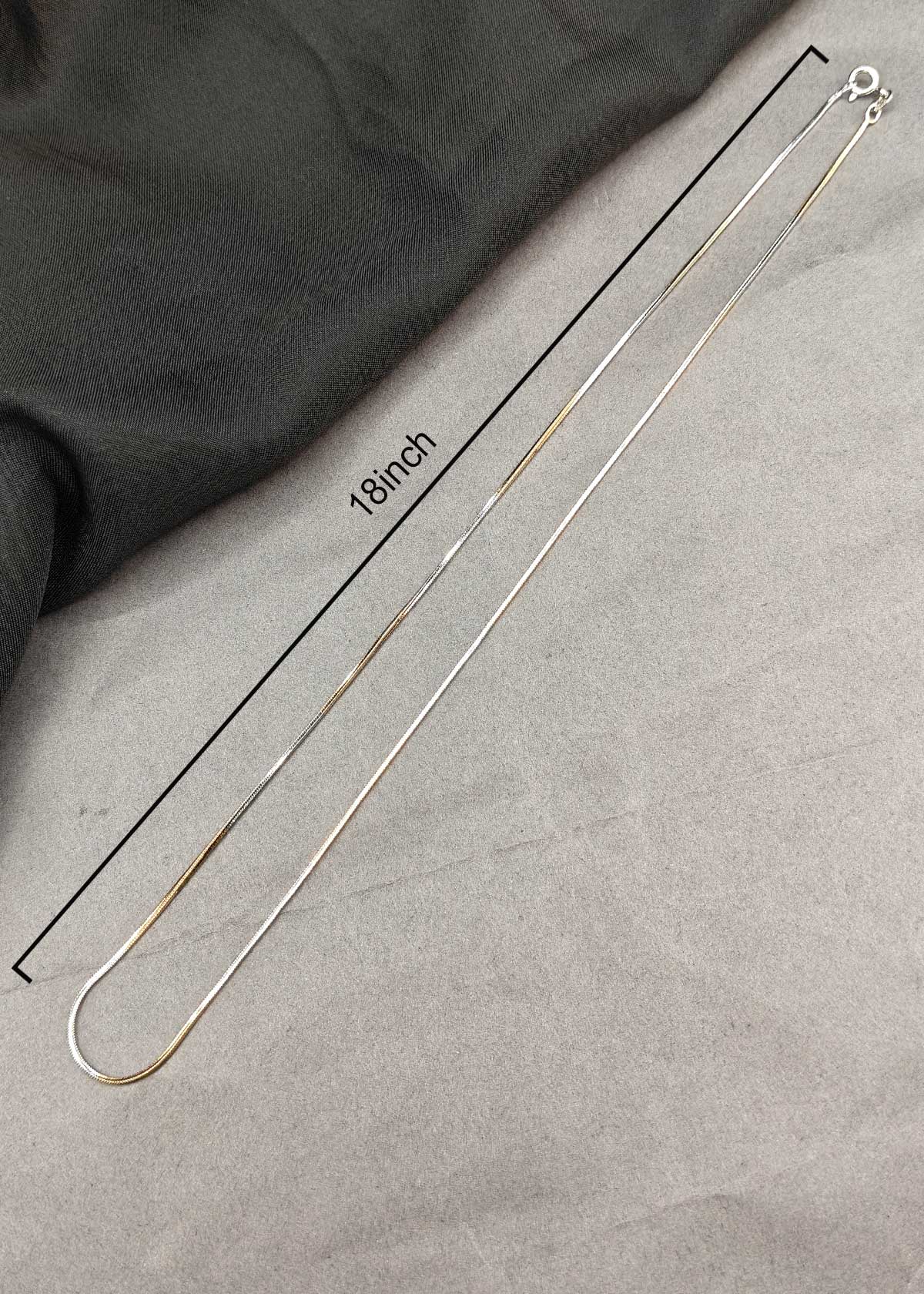 92.5 Sterling Silver Smooth Snake Link Design Women Chain