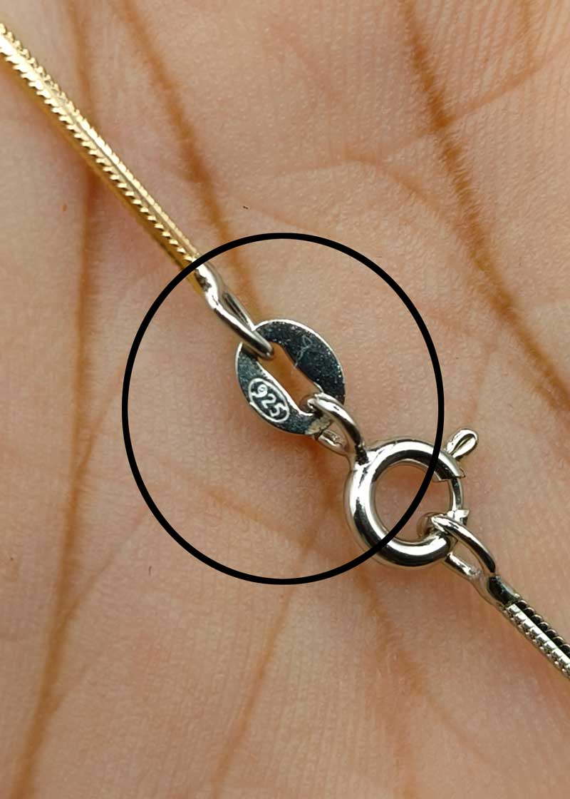 Smooth Snake Link Design 92.5 Sterling Silver Women Chain