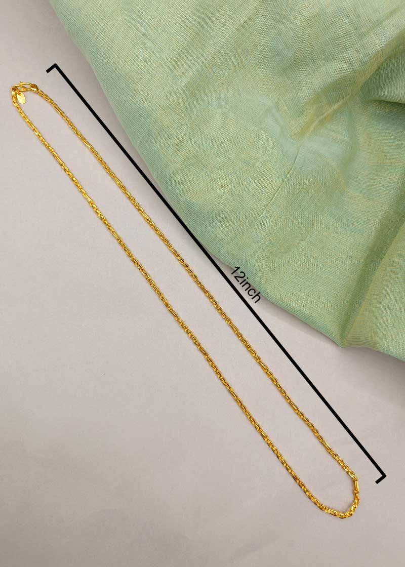 Designer Classic Link Pattern Gold Plated Women Chain
