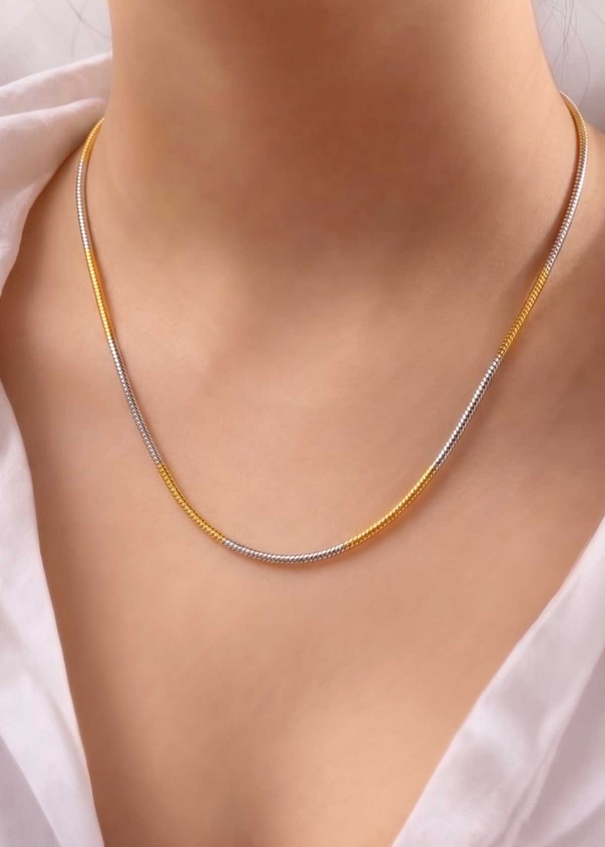 Elegant Gold And Silver Plated Women Chain