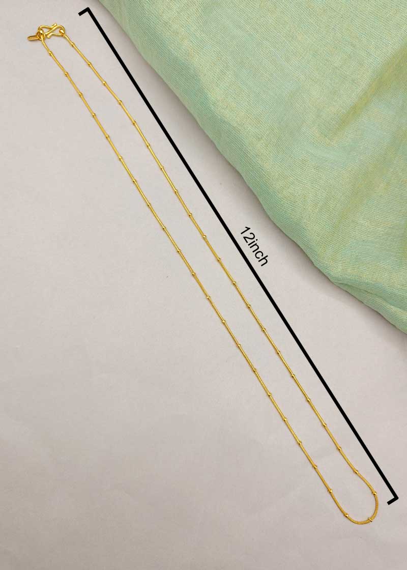 Beautiful Gold Plated Ball Design Women Chain