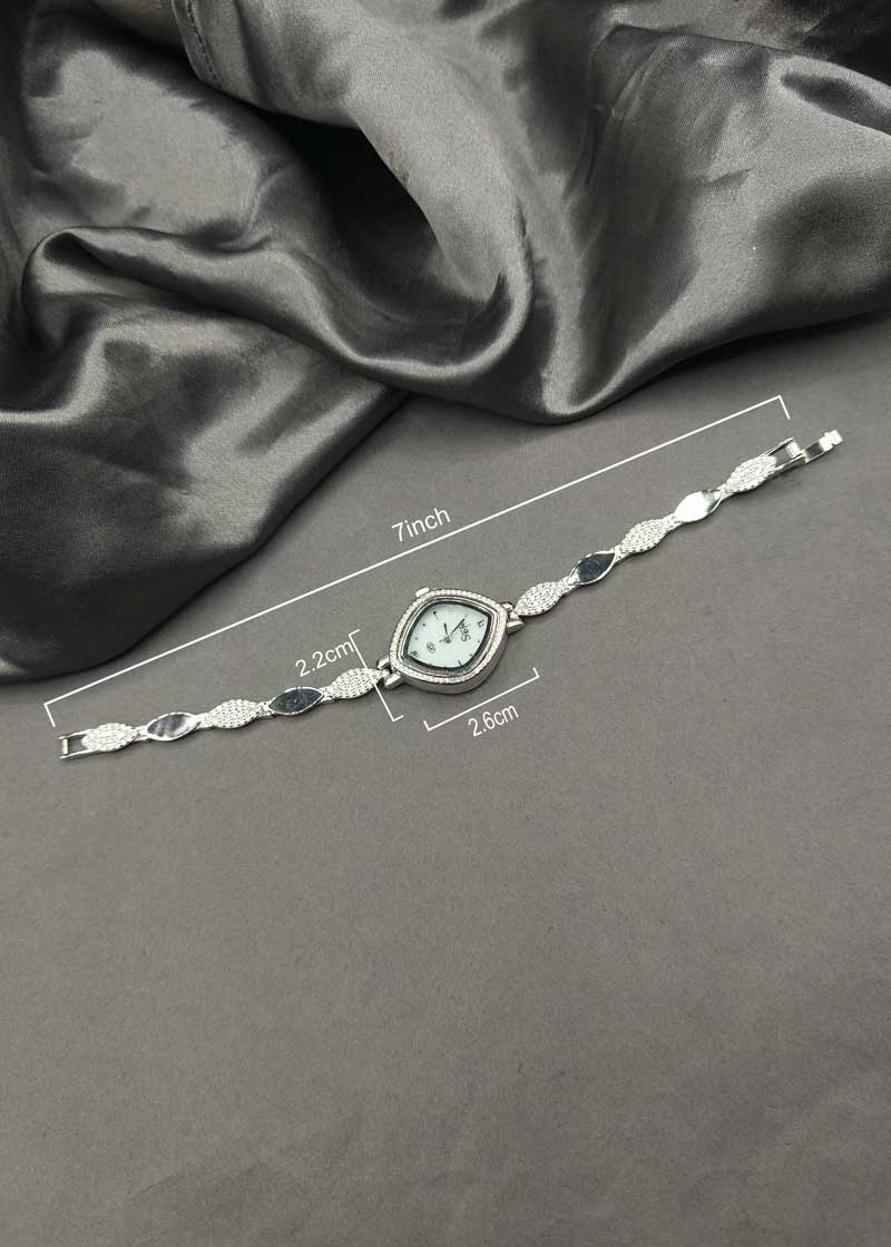 92.5 Sterling Silver Elegant Cubic Zircon Women Watch