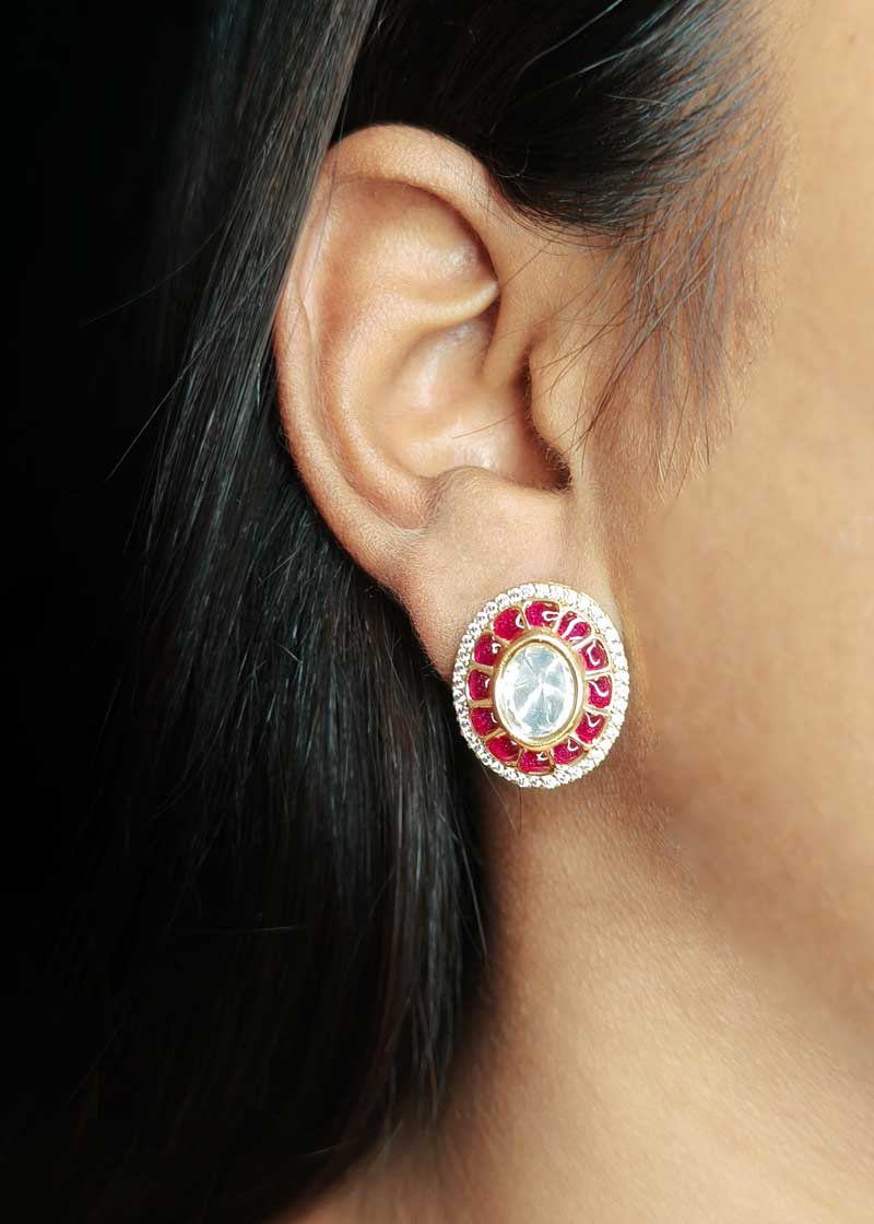 Heritage Kundan Cubic Zircon And Pearl Layered Gold Plated Choker Necklace Set