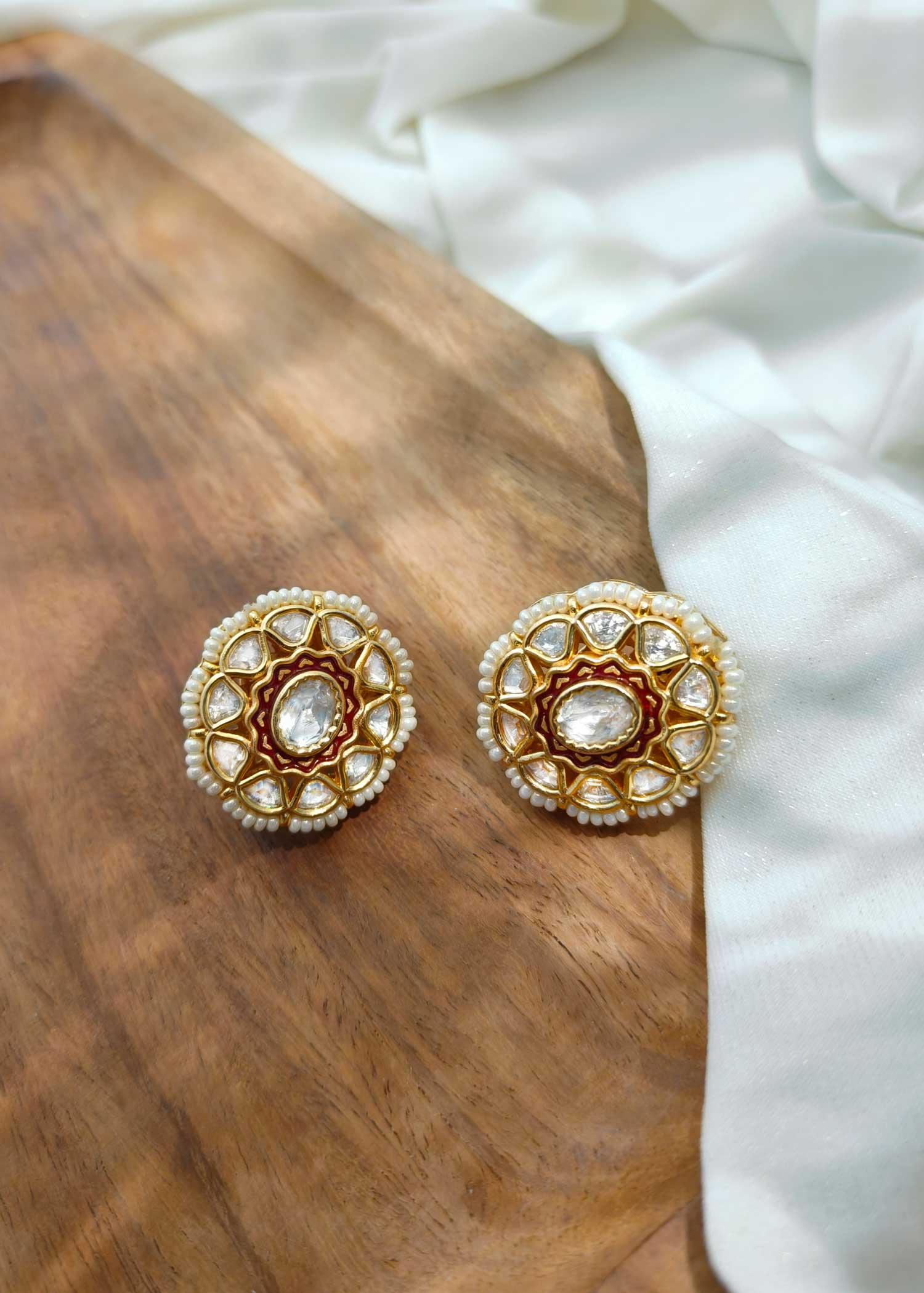Gold Plated Kundan Short Necklace Set