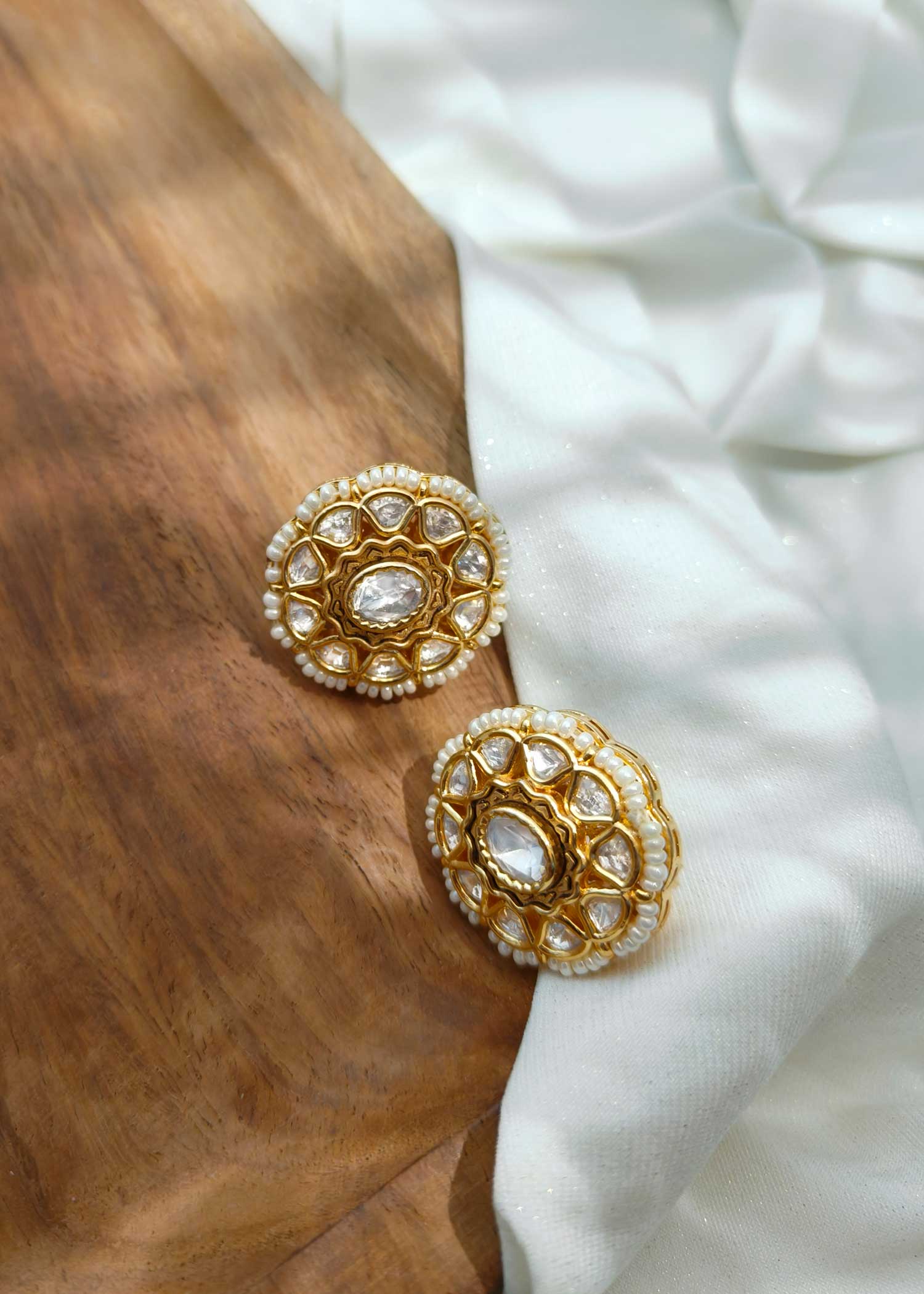 Gold Plated Kundan Short Necklace Set