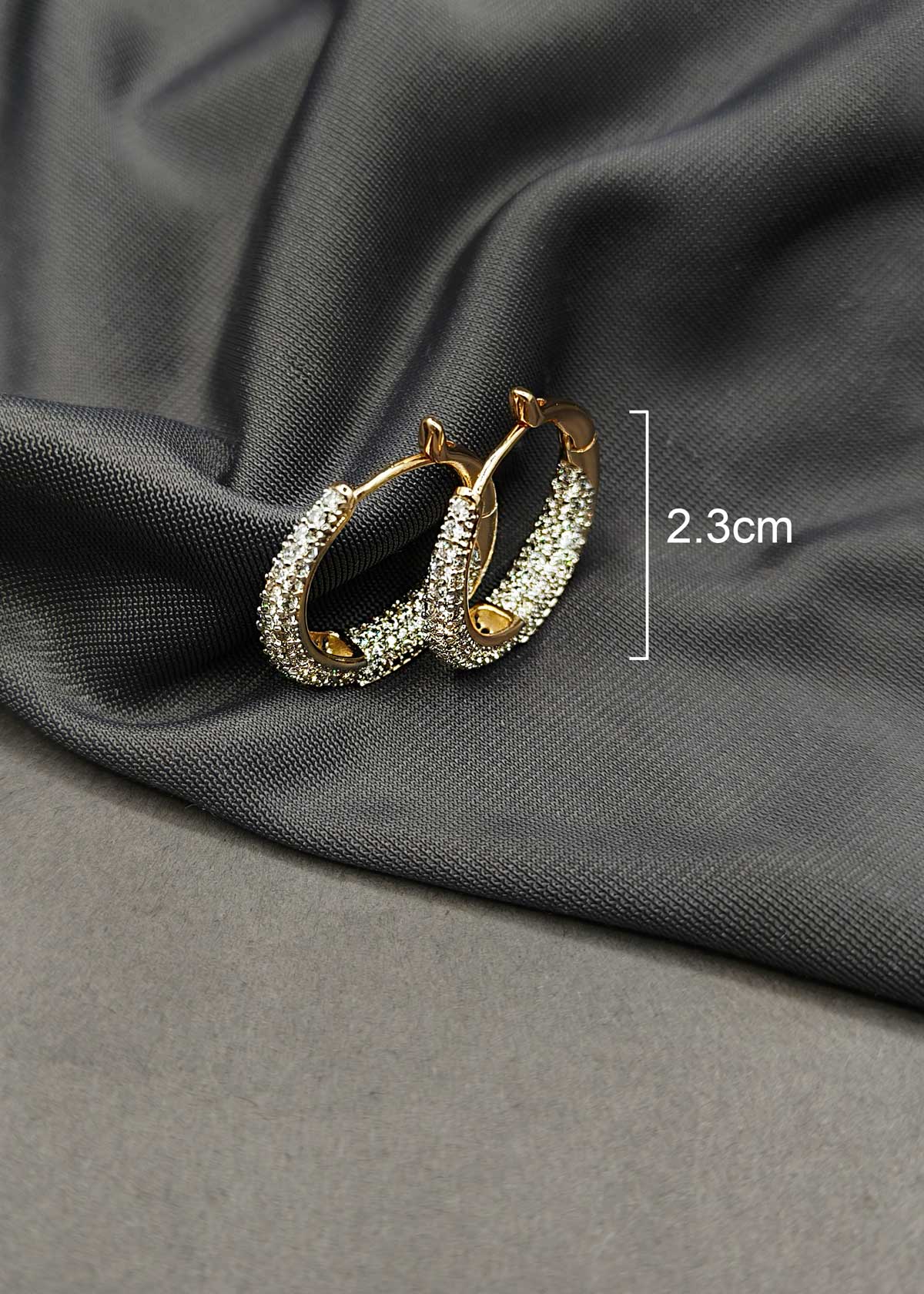 Classy Cubic Zircon Gold And Silver Plated Bali Earrings For Women