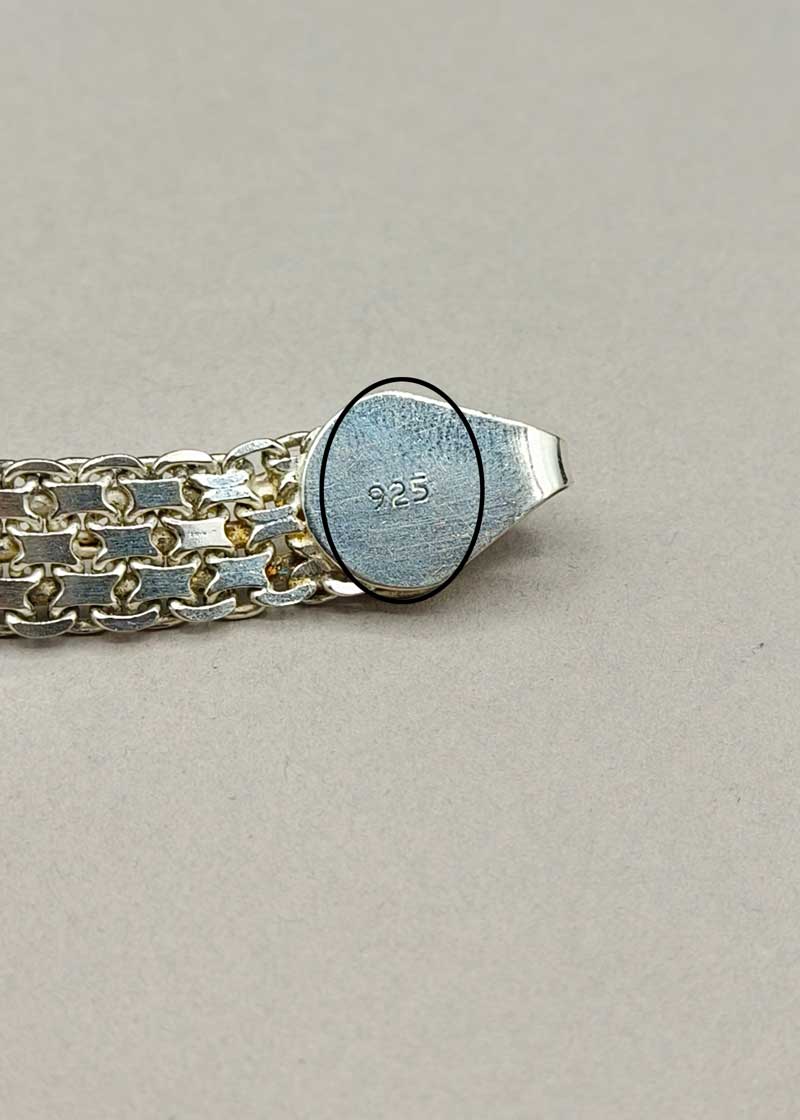 92.5 Sterling Silver Multi Row Statement Loose Bracelet For Men