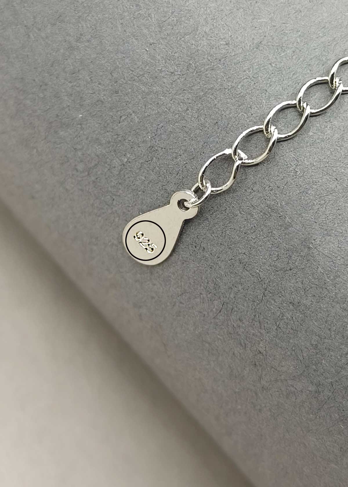 92.5 Sterling Silver Solitaire Cubic Zircon Mangalsutra Loose Bracelet For Women