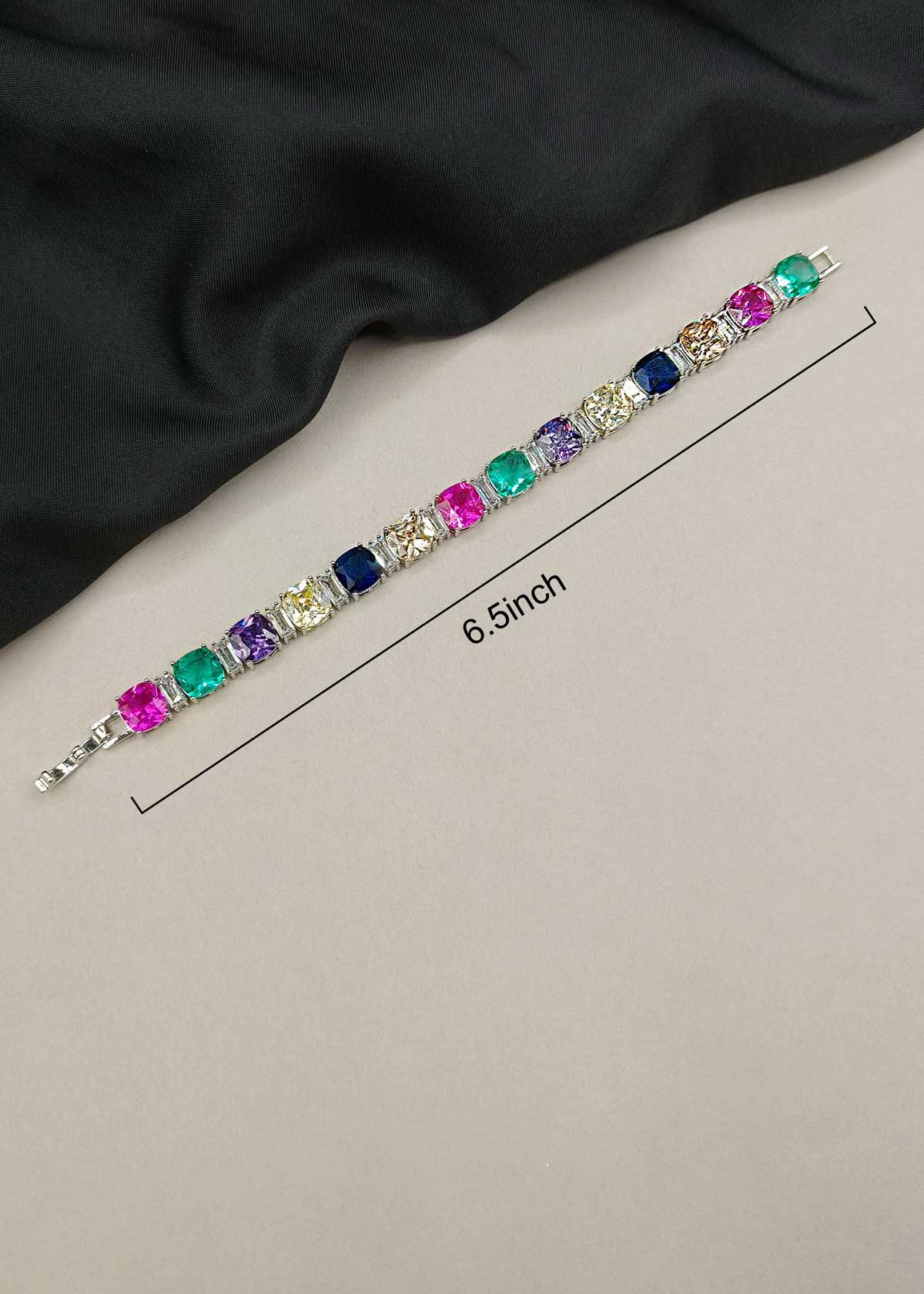 Colorful Multi Gemstone Adjustable Bracelet For Women