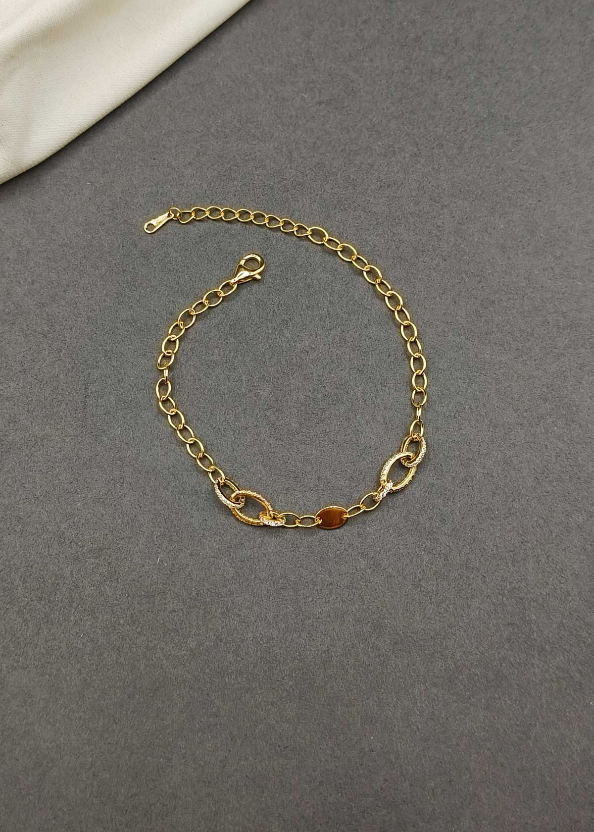 92.5 Sterling Silver Gold And Silver Plated Adjustable Link Loose Bracelet