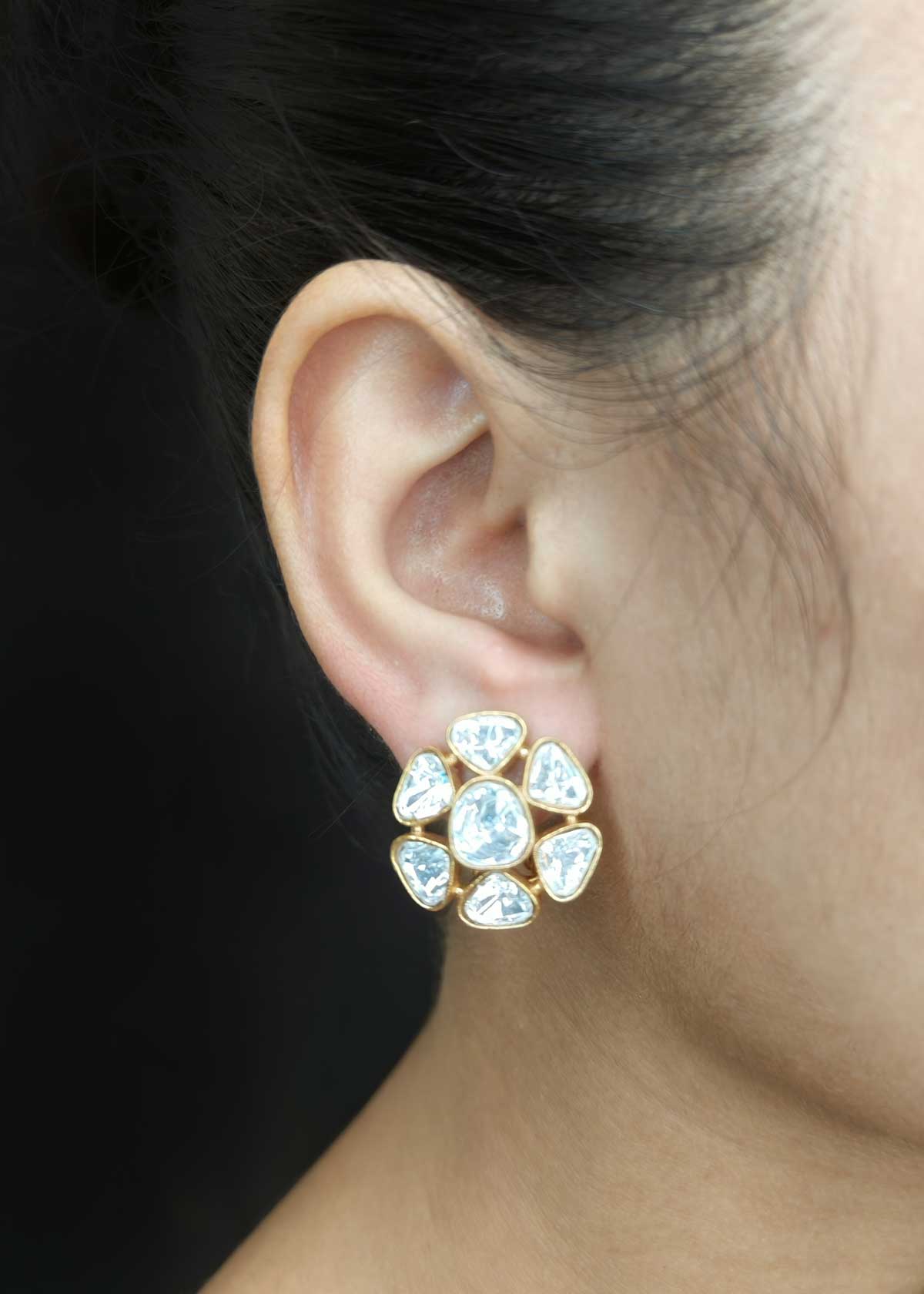 Heritage Inspired Matt Gold Plated Kundan Adjustable Short Necklace