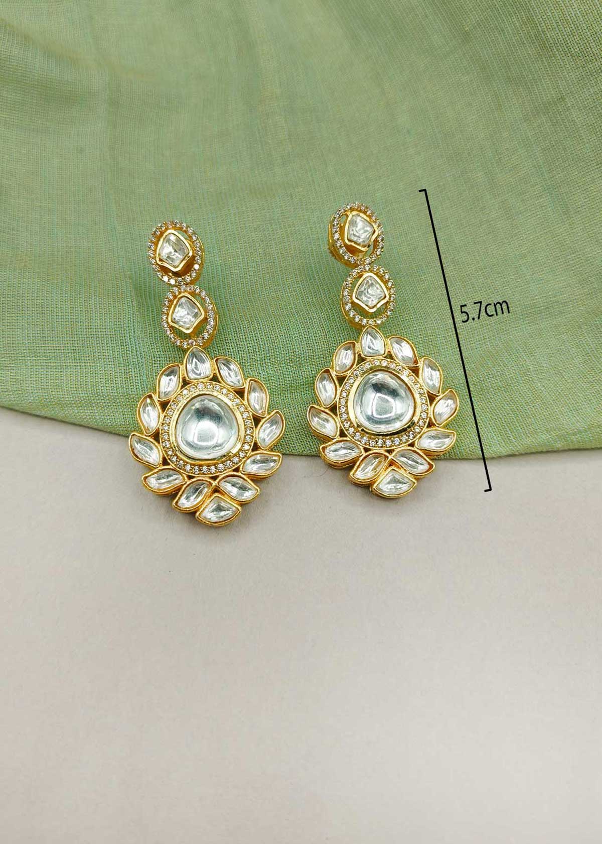 Royal Floral Kundan & Cubic Zircon Matt Gold Plated Adjustable Short Necklace