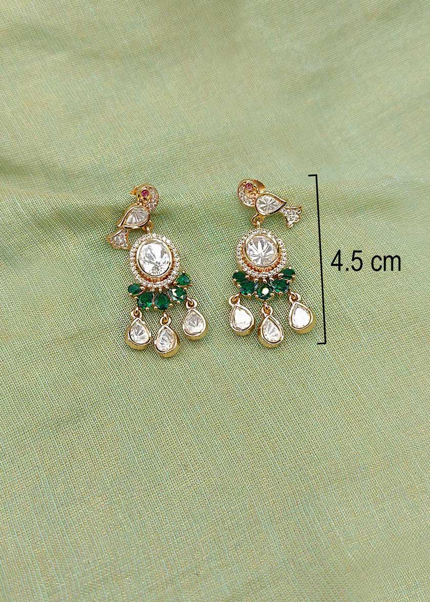 Stunning Floral Kundan And Five Row Seed Pearl Adjustable Short Necklace Set With Cubic Zircon