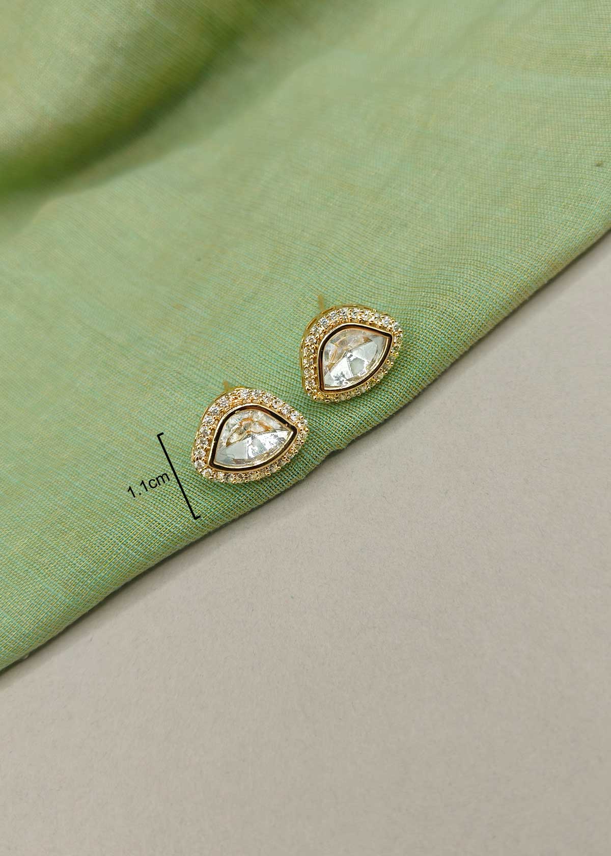 Contemporary Ethnic Gold Plated Kundan & Cubic Zircon Adjustable Short Necklace Set