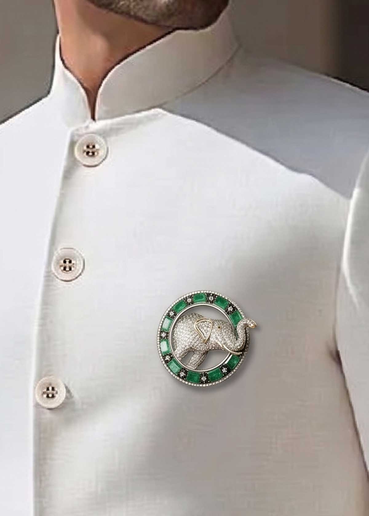 Luxurious Magnetic Elephant Brooch / Lapel Pin
