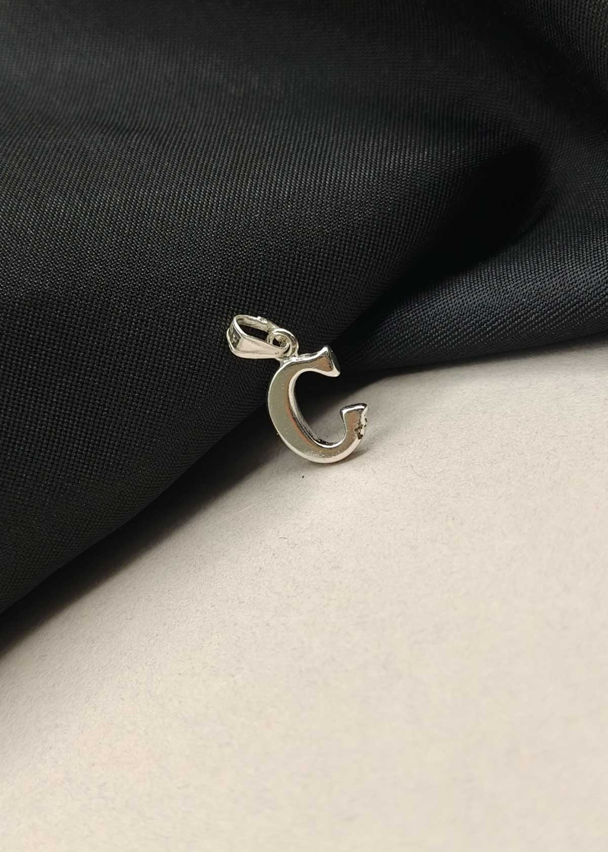92.5 Sterling Silver Elegant Alphabet Pendants