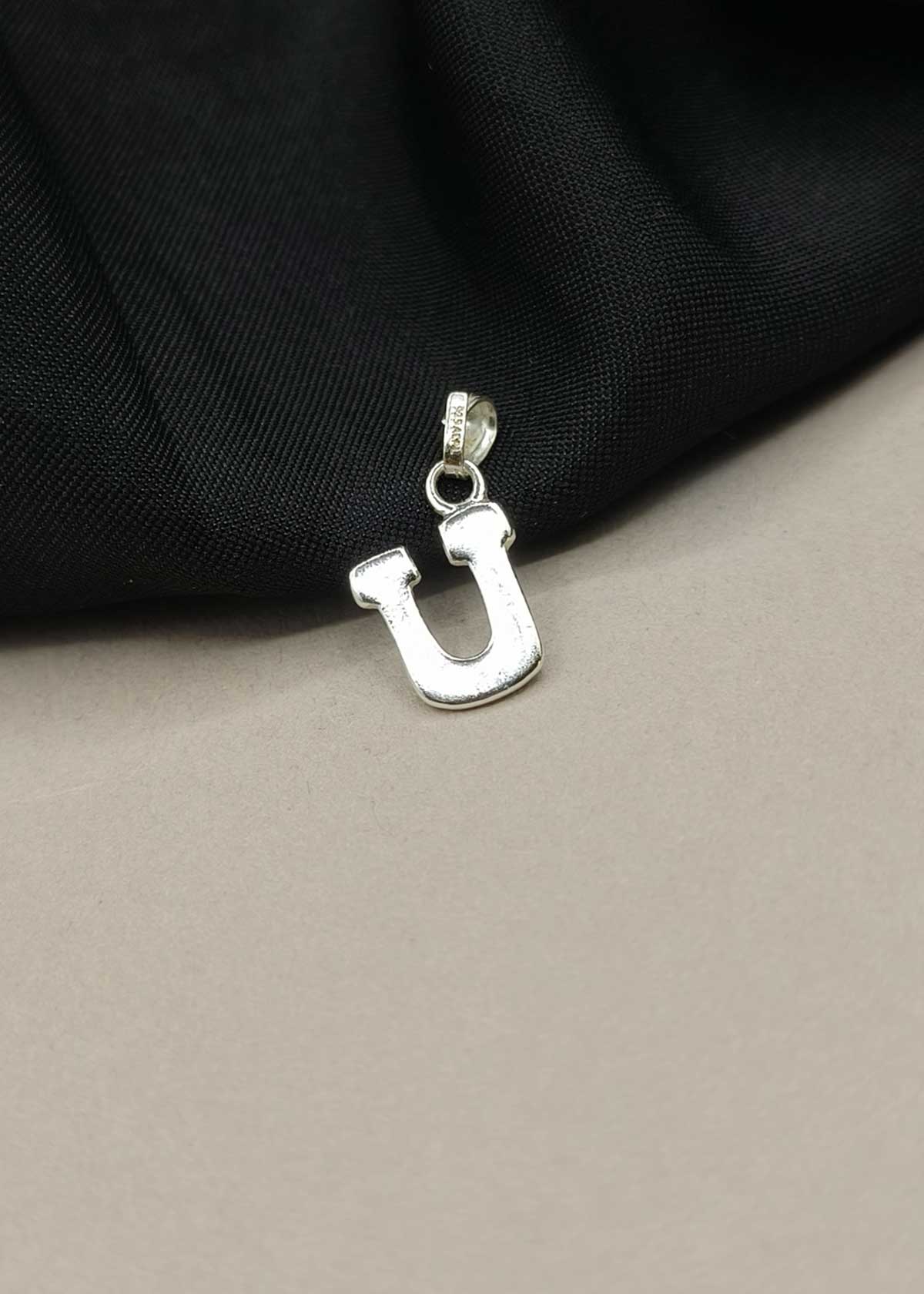92.5 Sterling Silver Elegant Alphabet Pendants