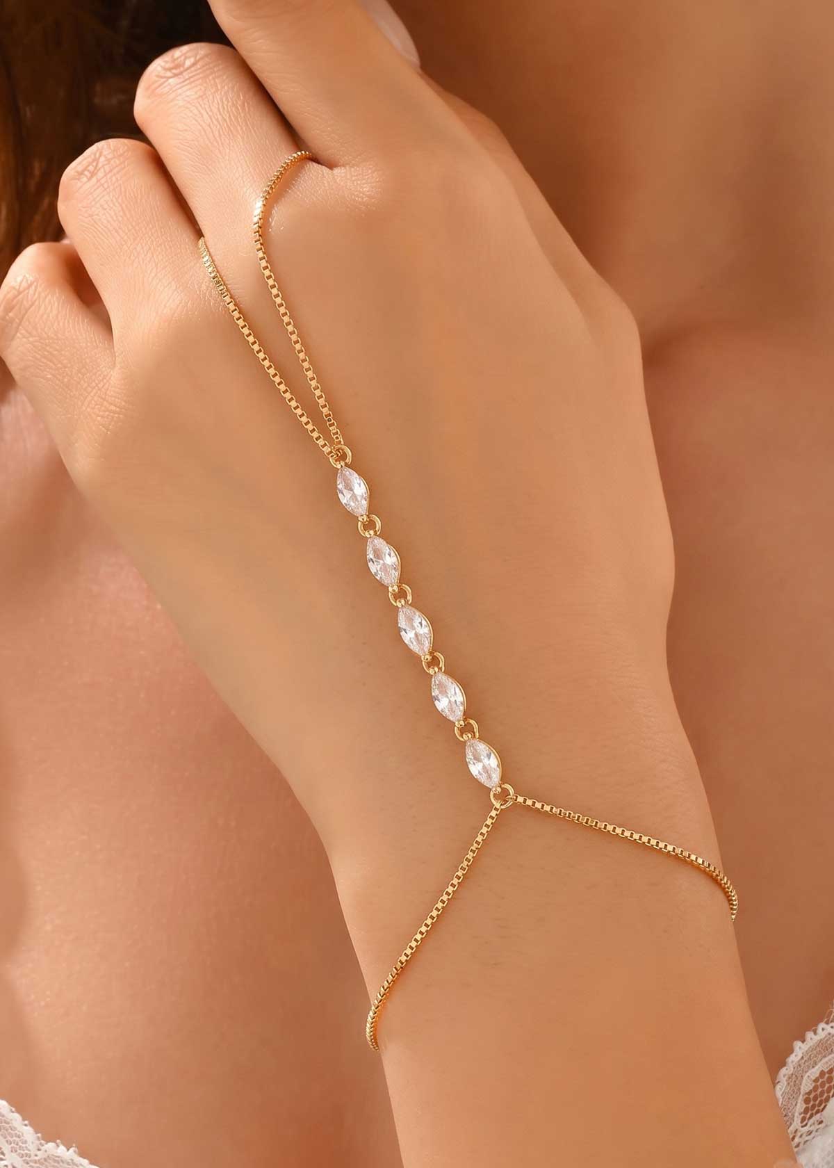 Elegant Marquise Diamond Delicate Hathpan (Single)