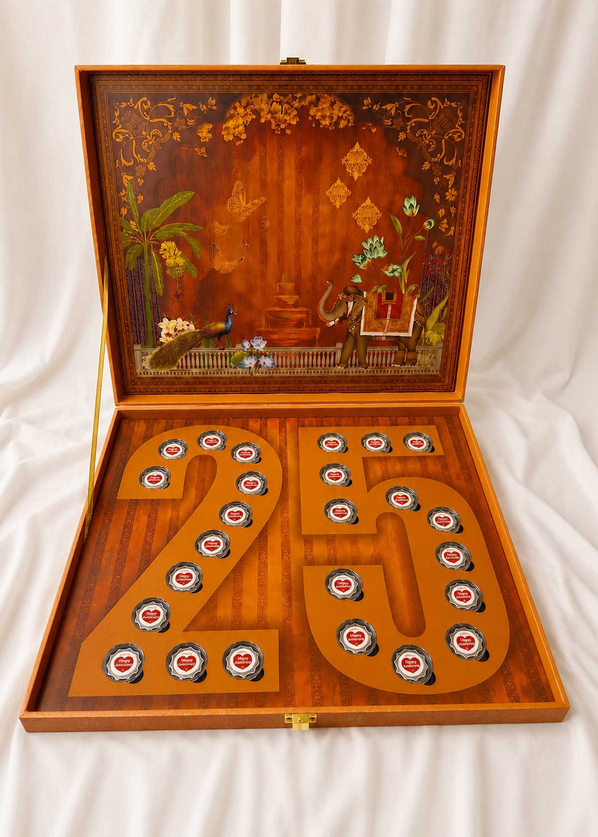 999 Pure Silver 25-Coin Silver Jubilee 25th Anniversary Gift Box Set