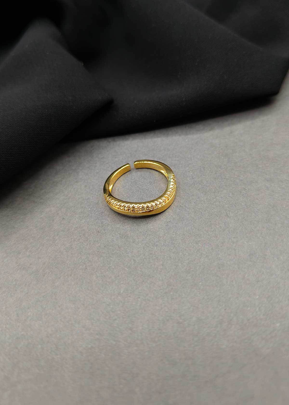 Elegant Delicate-Look Cubic Zircon Stackable Adjustable Finger Ring For Women
