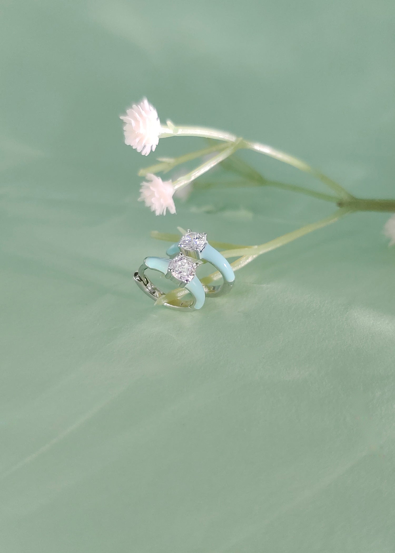 92.5 Sterling Silver Small Solitaire Colour Bali