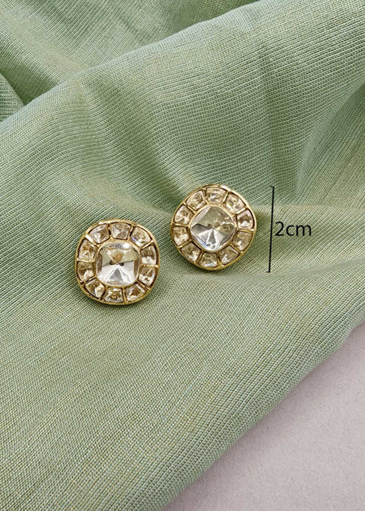 Heritage Square Cushion Moissanite Stud Earrings For Women