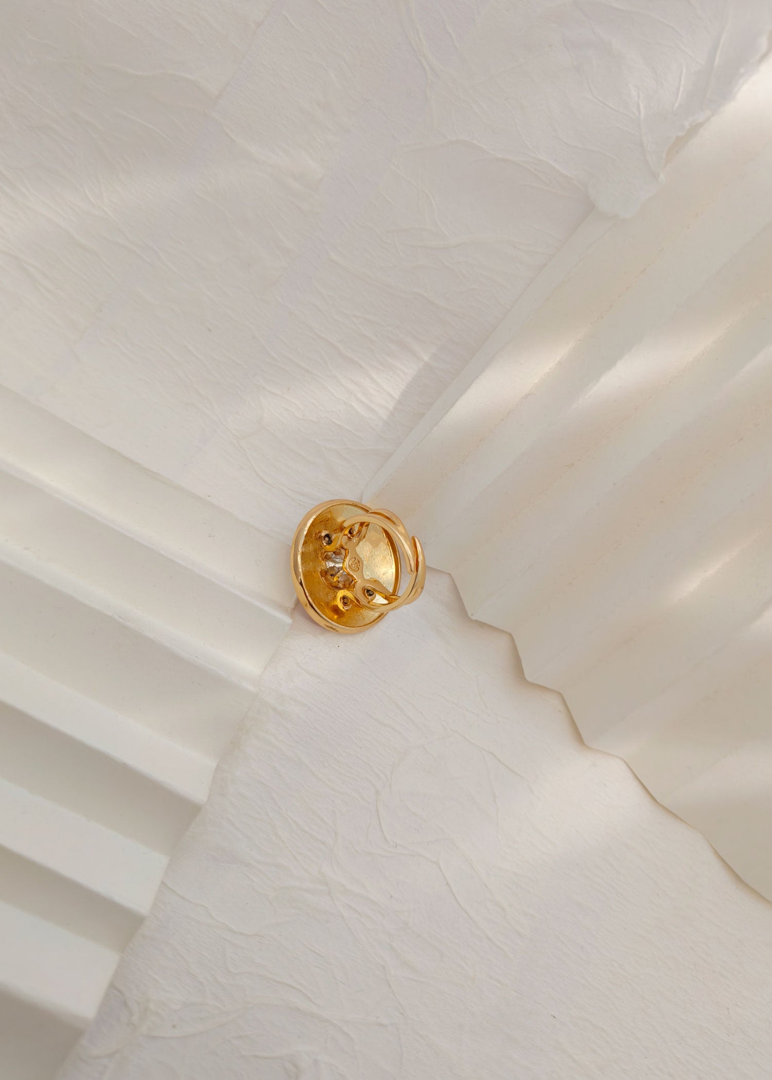 Big Round Meenakari Kundan Finger Ring