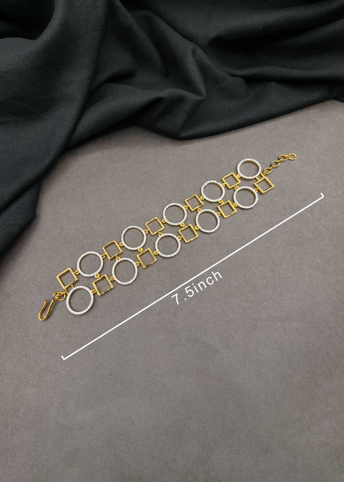 Geometric Zircon Loose Adjustable Bracelet For Women