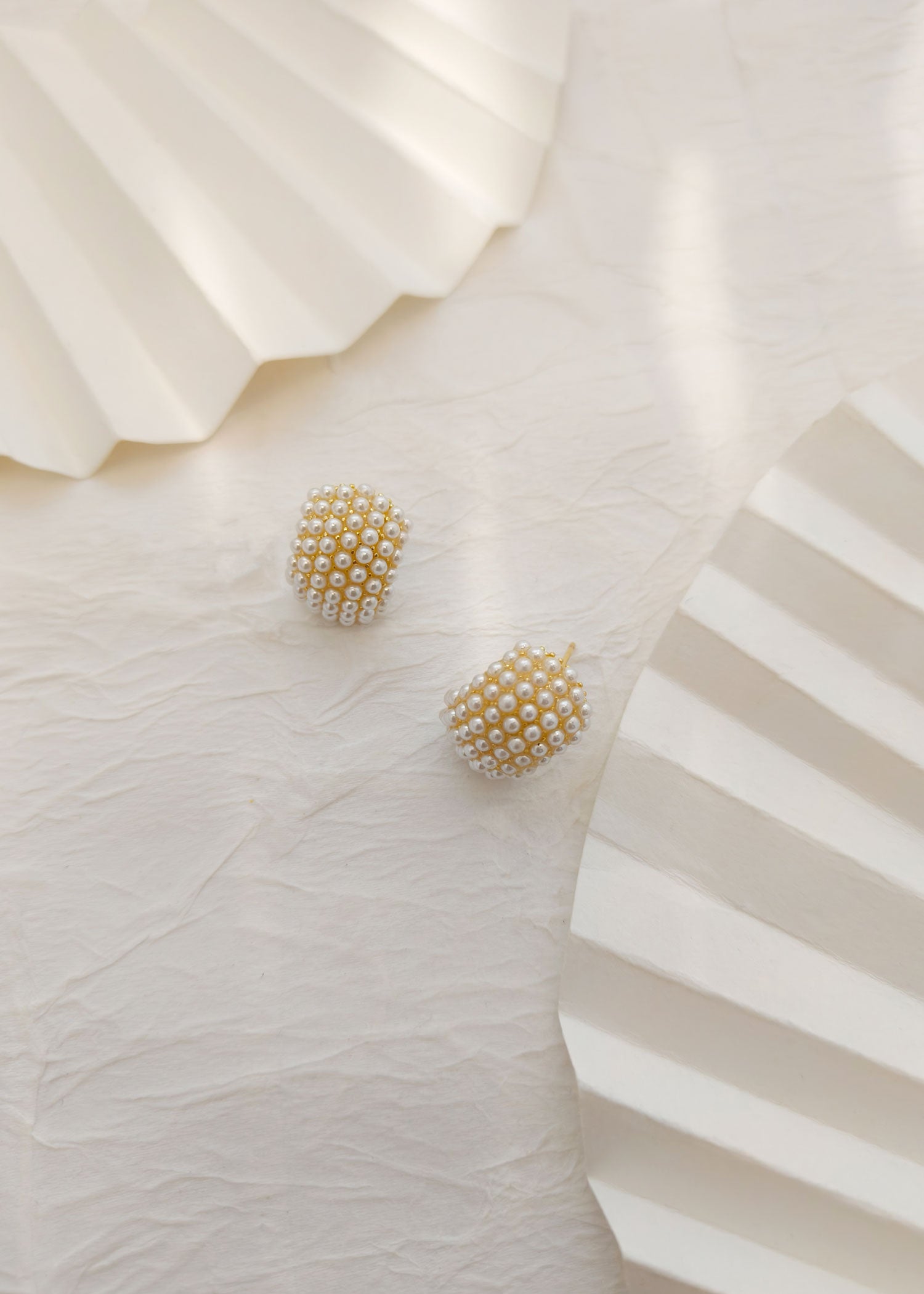 Gold-Plated Pearl Stud Earring