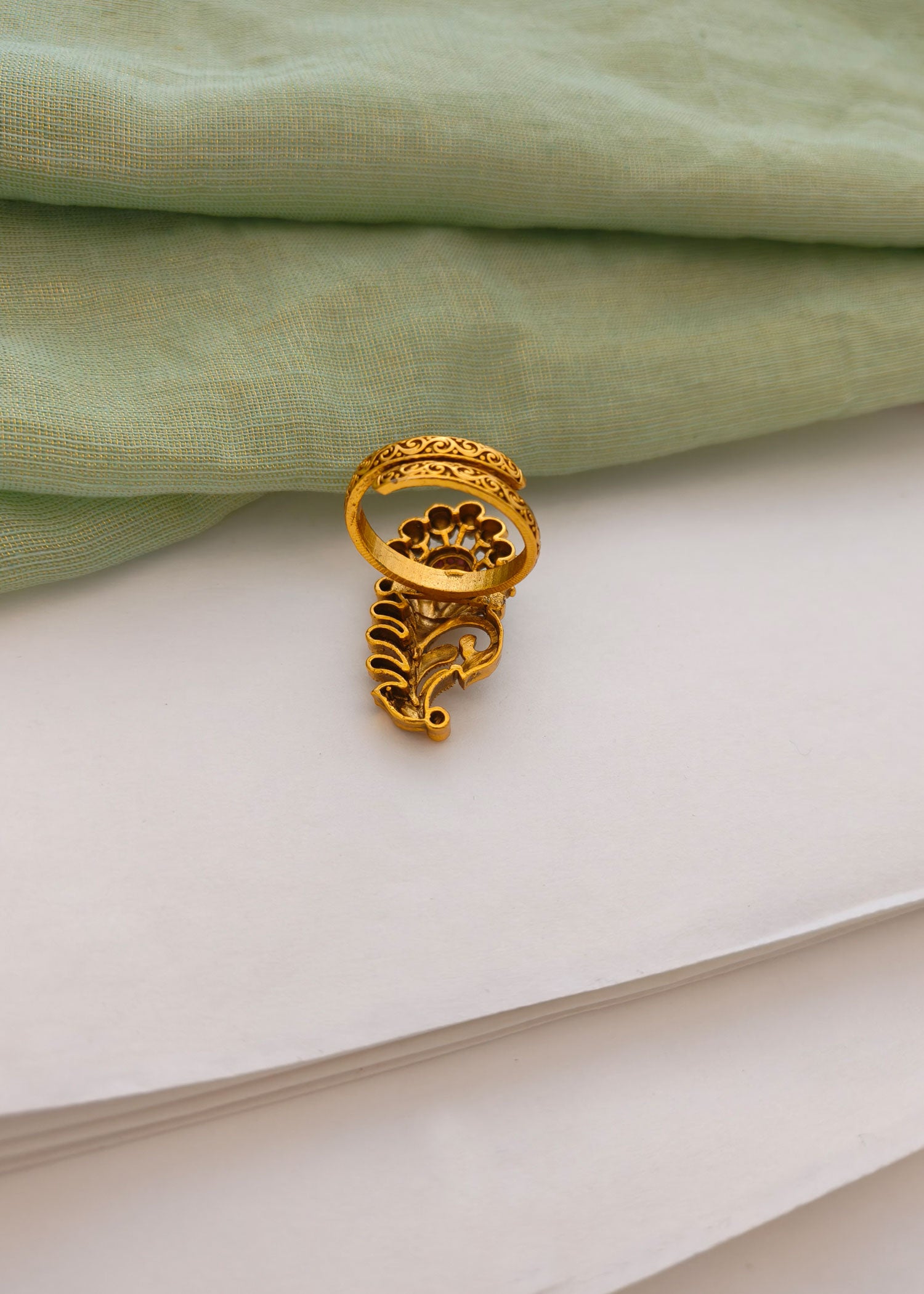 Antique Gold Adjustable Ring