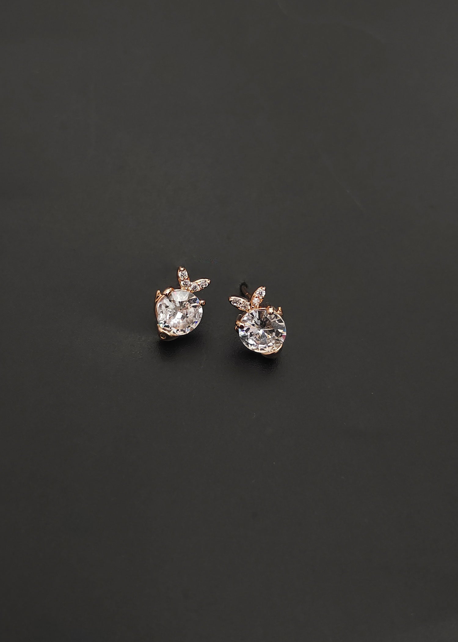 Unique Design Rose Gold Plated Zircon Pendant Set
